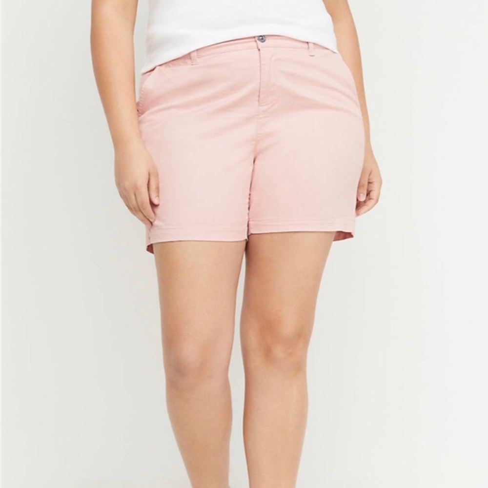 Lane Bryant Pink Chino Girlfriend Short NWT 20